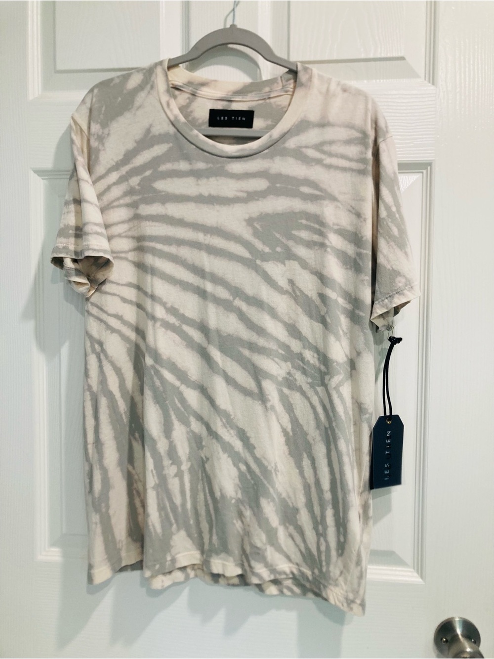 NWT Les Tien 100% Cotton Tie Dye Oversized Women T-Shirt Size Medium